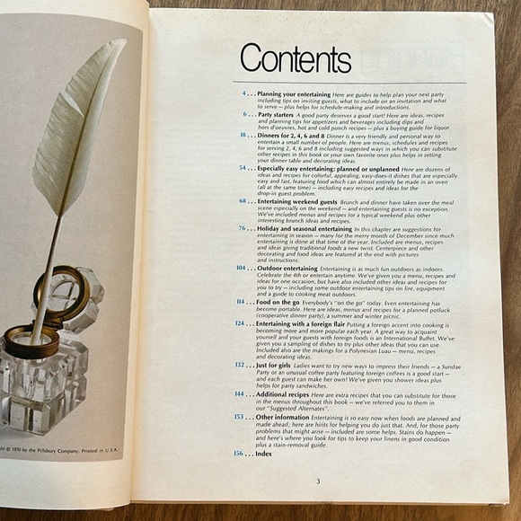 Vintage 1970 Pillsbury’s Entertainment Idea Handbook: Menus Recipes Party Ideas - Picture 4 of 12